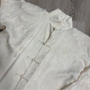 SHANGHAI TANG WHITE  SILK LINING WOMENS JACKET SIZE US 10